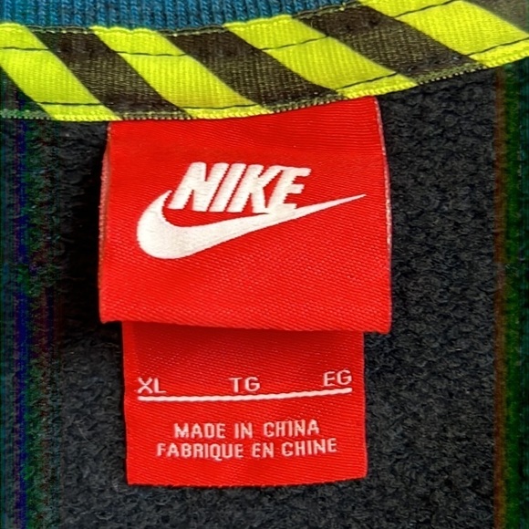 Nike Track & Field Teal Blue Cropped Sweatshirt SZ XL - Picture 6 of 12